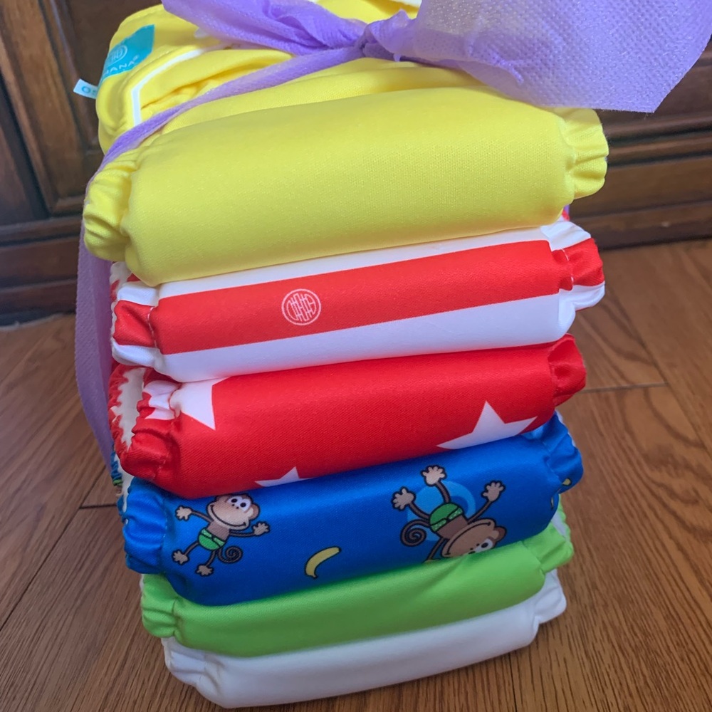 NWT Charlie Banana 6 Cloth Diapers with 12 INSERTS!